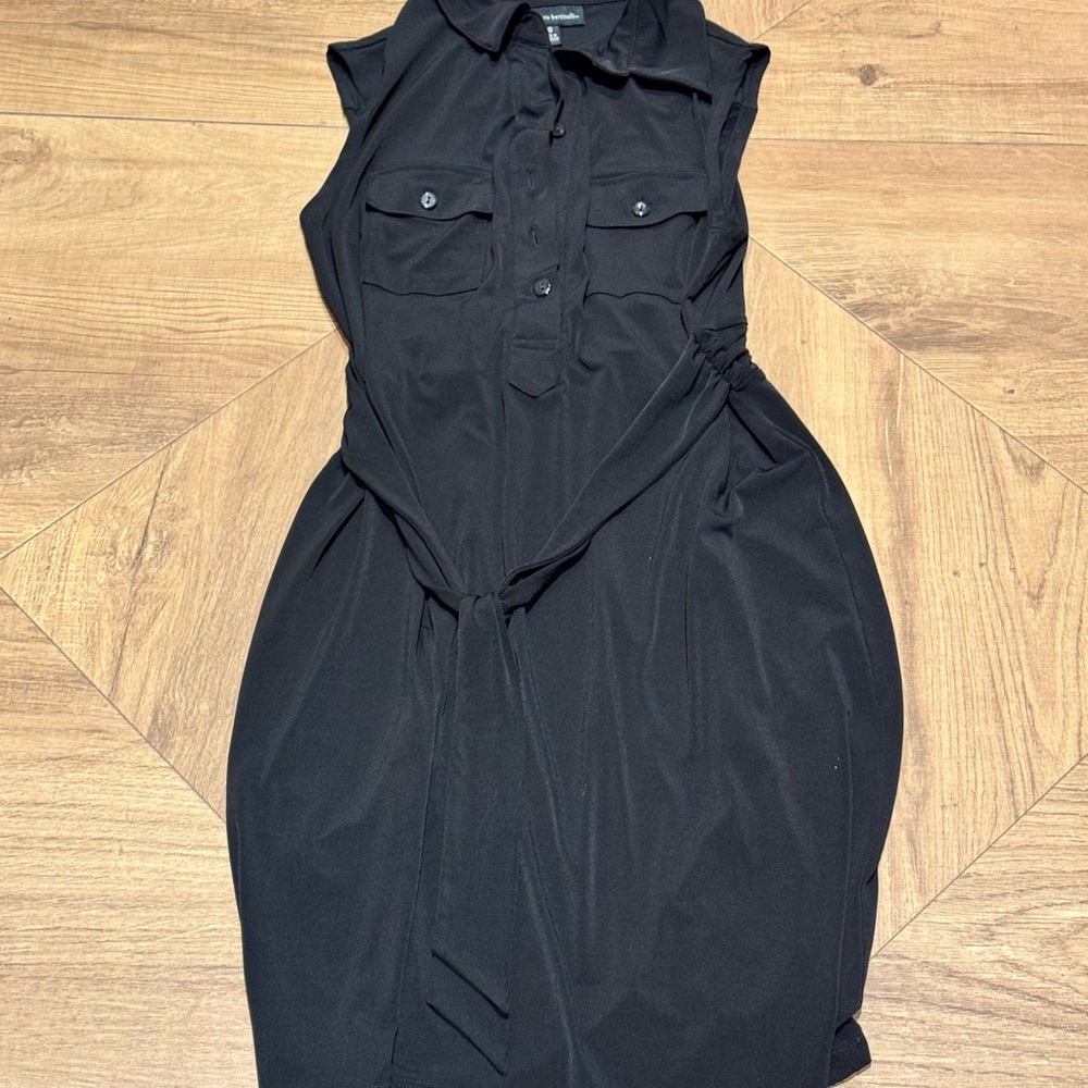 Valerie Bertinelli Black Midi Dress